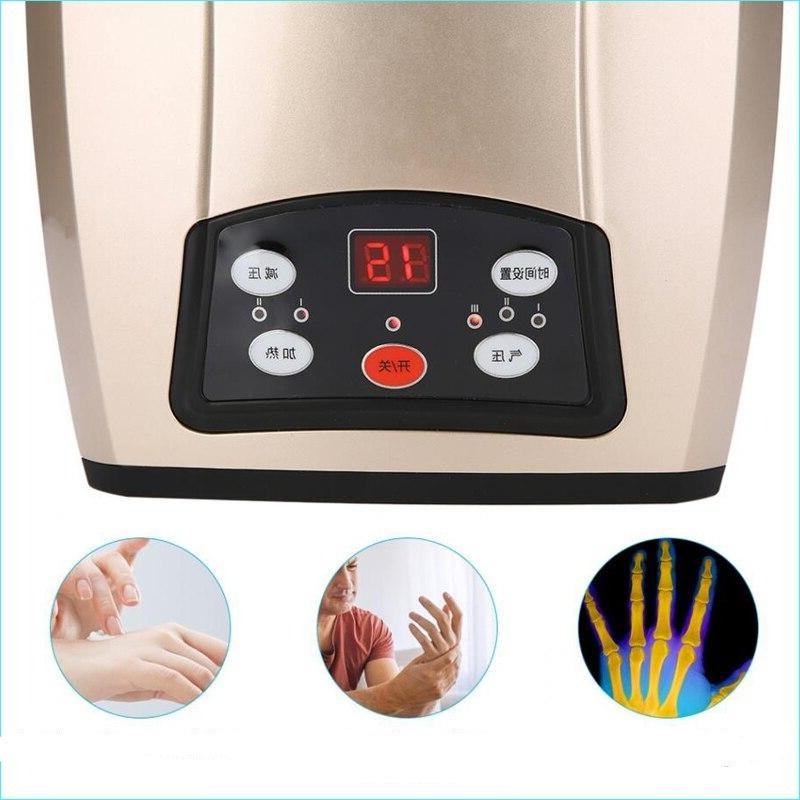 Värmd Handmassager för Artrit Fysioterapi Utrustning Pressoterapi Handmassager med Luftkompression Finger Massager