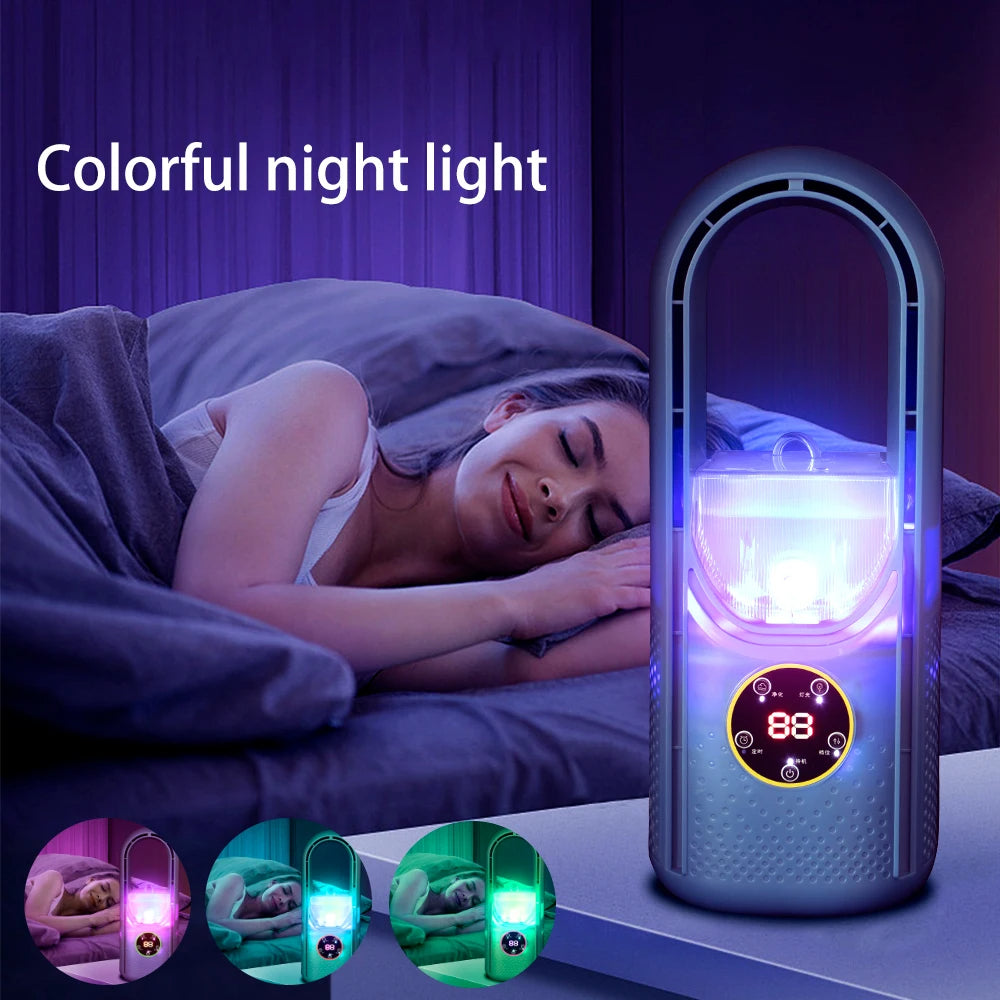 Bladlös Bärbar Luftkonditionering med LED-display