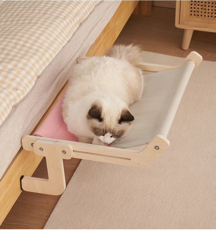 Trä Katt Hängmatta Säng