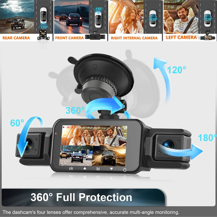 Trådlös Bil Dash Cam Fram- och Bak med Nattseende