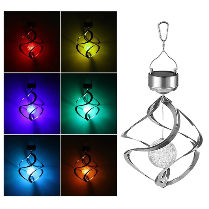 Solvindsklocka Snurrande LED-lampa