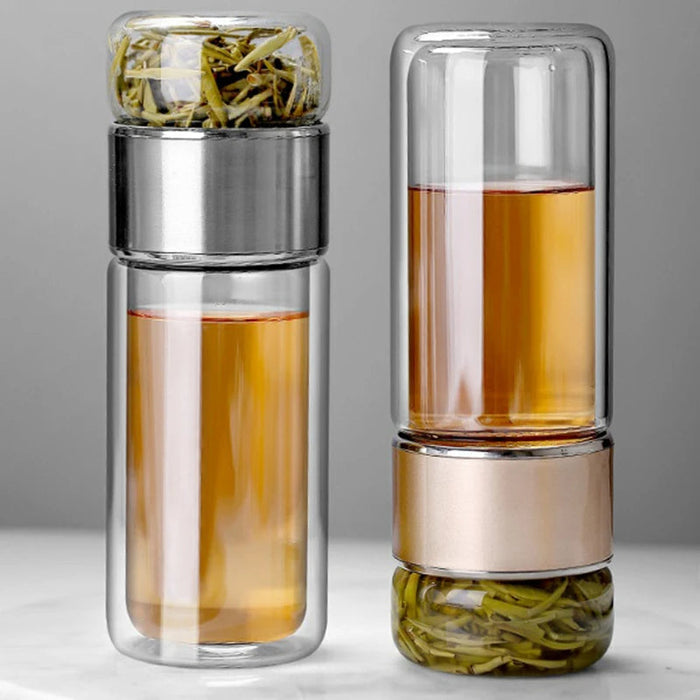 430ml Borosilikatglas Dubbelväggad Teinfuser