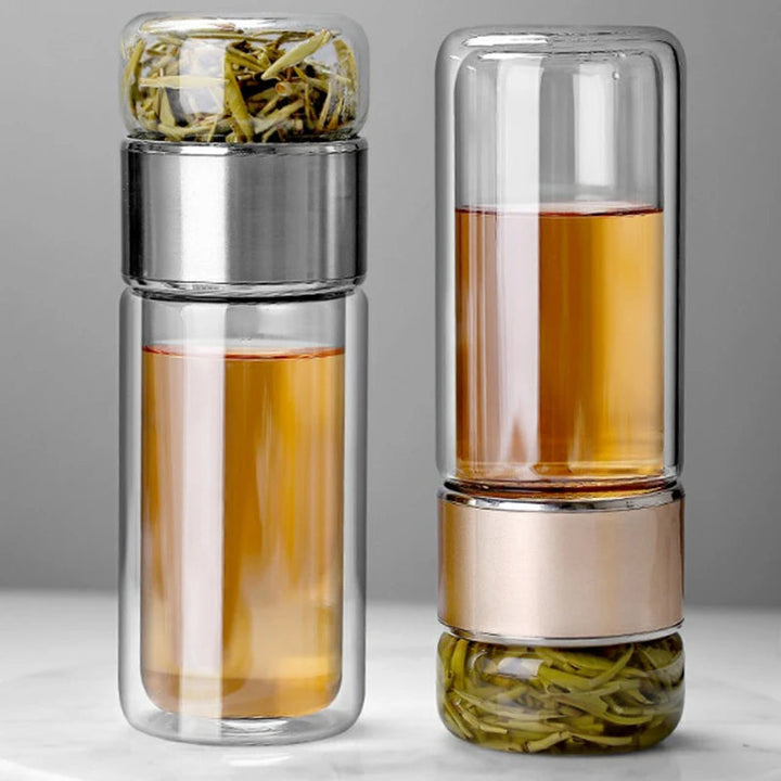 430ml Borosilikatglas Dubbelväggad Teinfuser