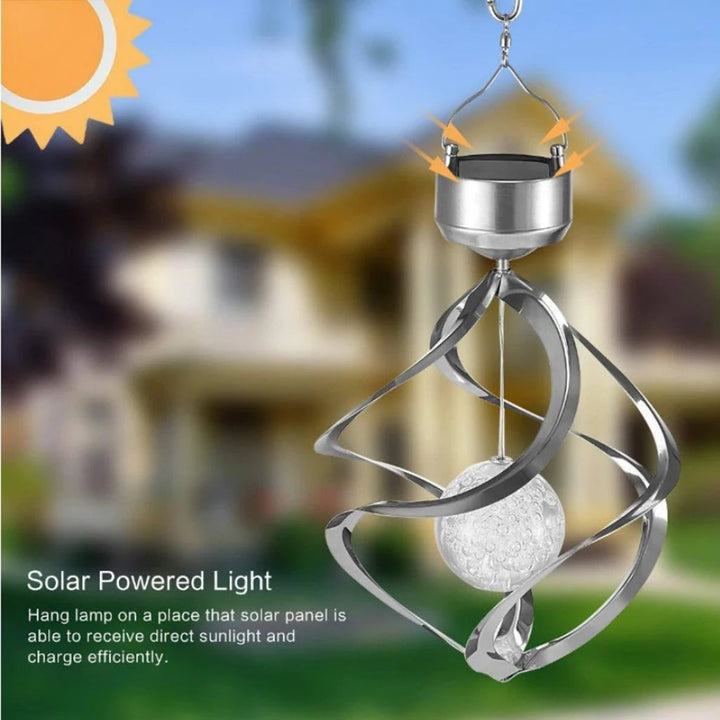 Solvindsklocka Snurrande LED-lampa