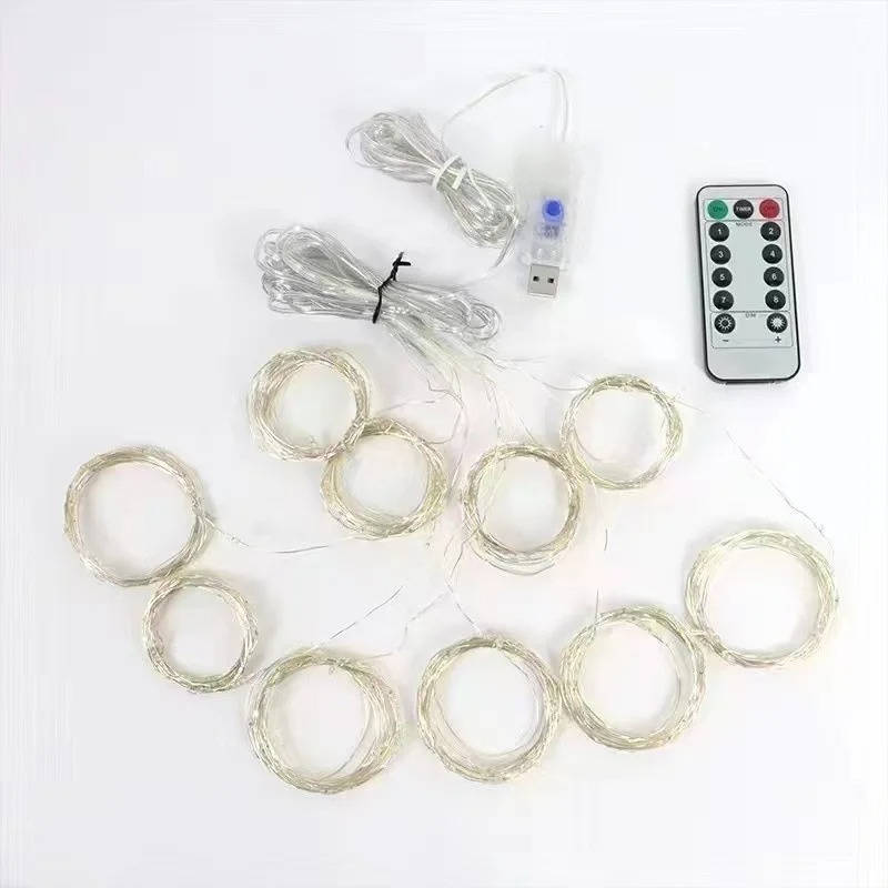 Gardinslingor med LED-ljus