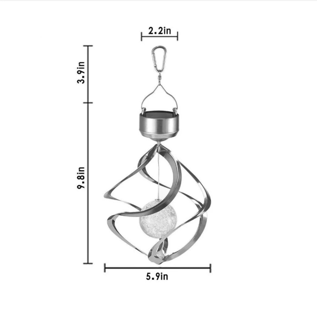 Solvindsklocka Snurrande LED-lampa