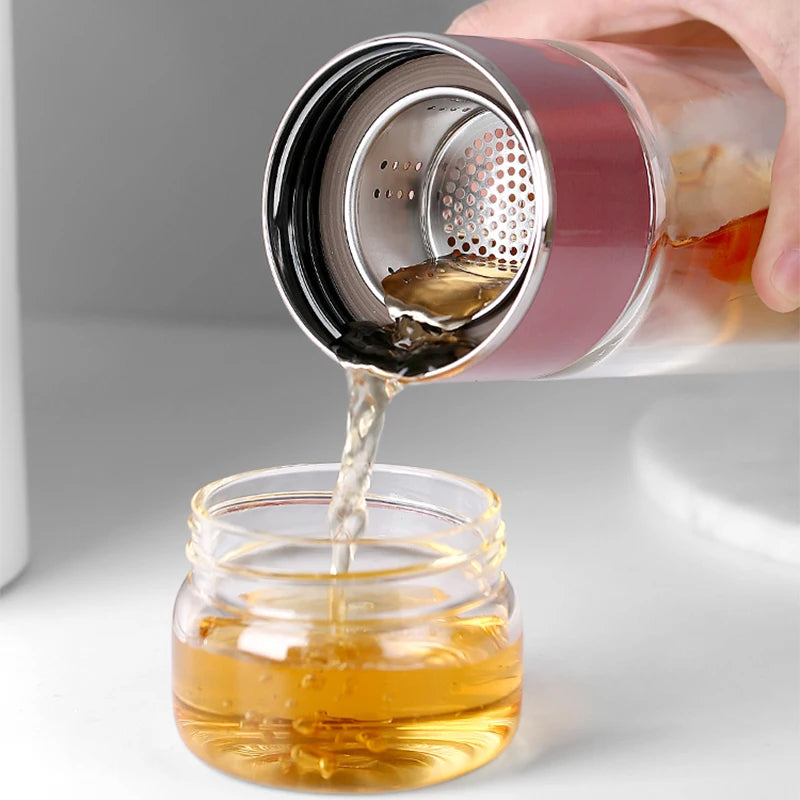 430ml Borosilikatglas Dubbelväggad Teinfuser