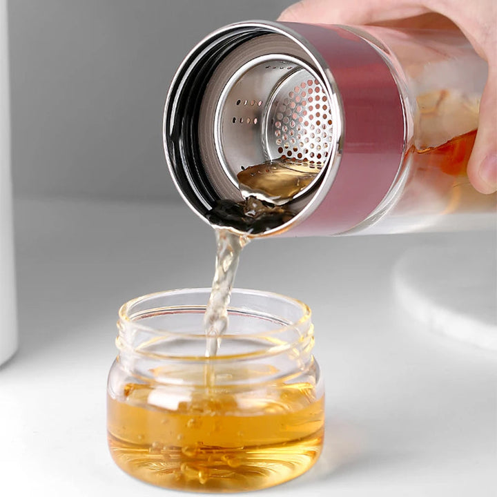 430ml Borosilikatglas Dubbelväggad Teinfuser