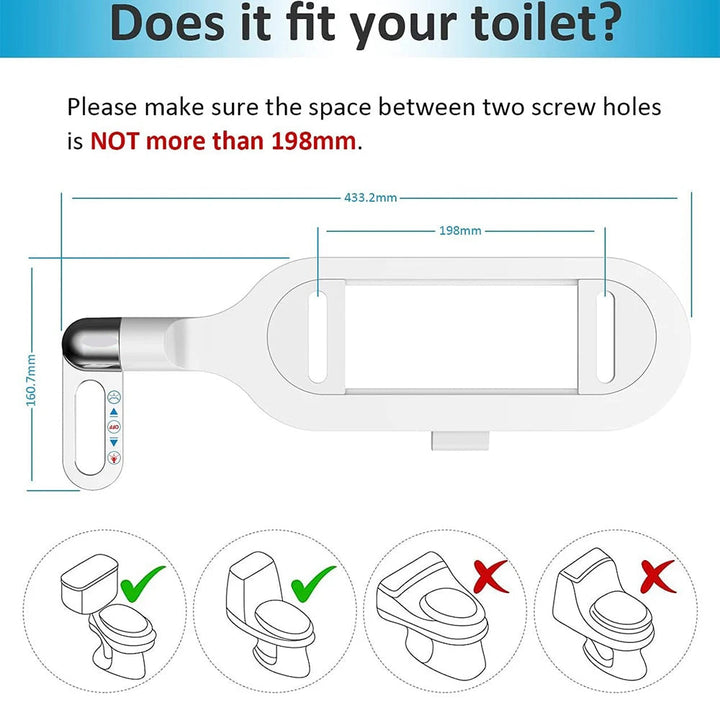 Ultrathin Bidet-tillbehör för Toalett