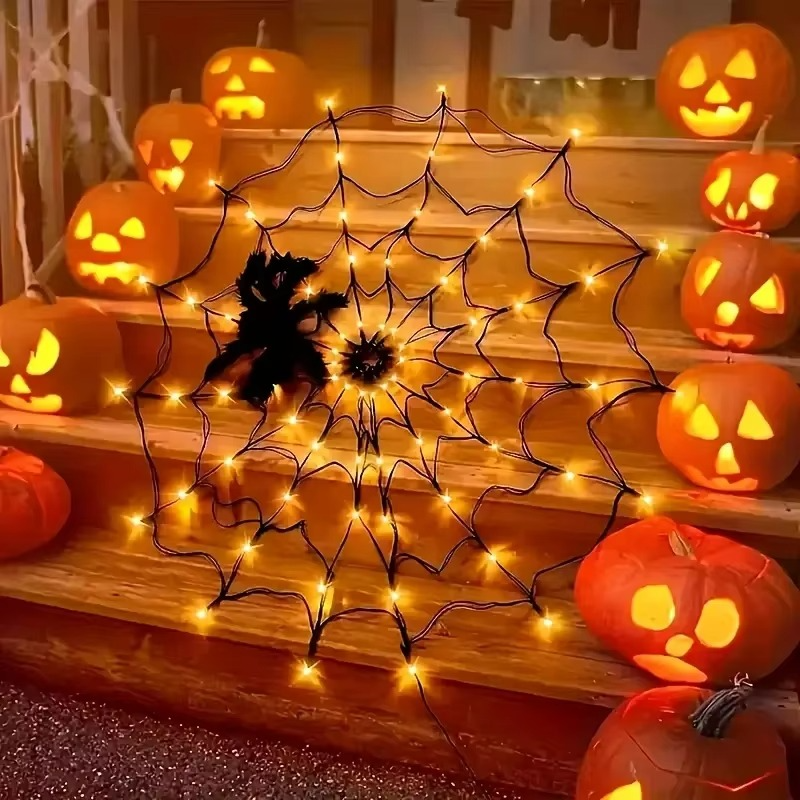Halloween Spindelnätsljus Utomhus