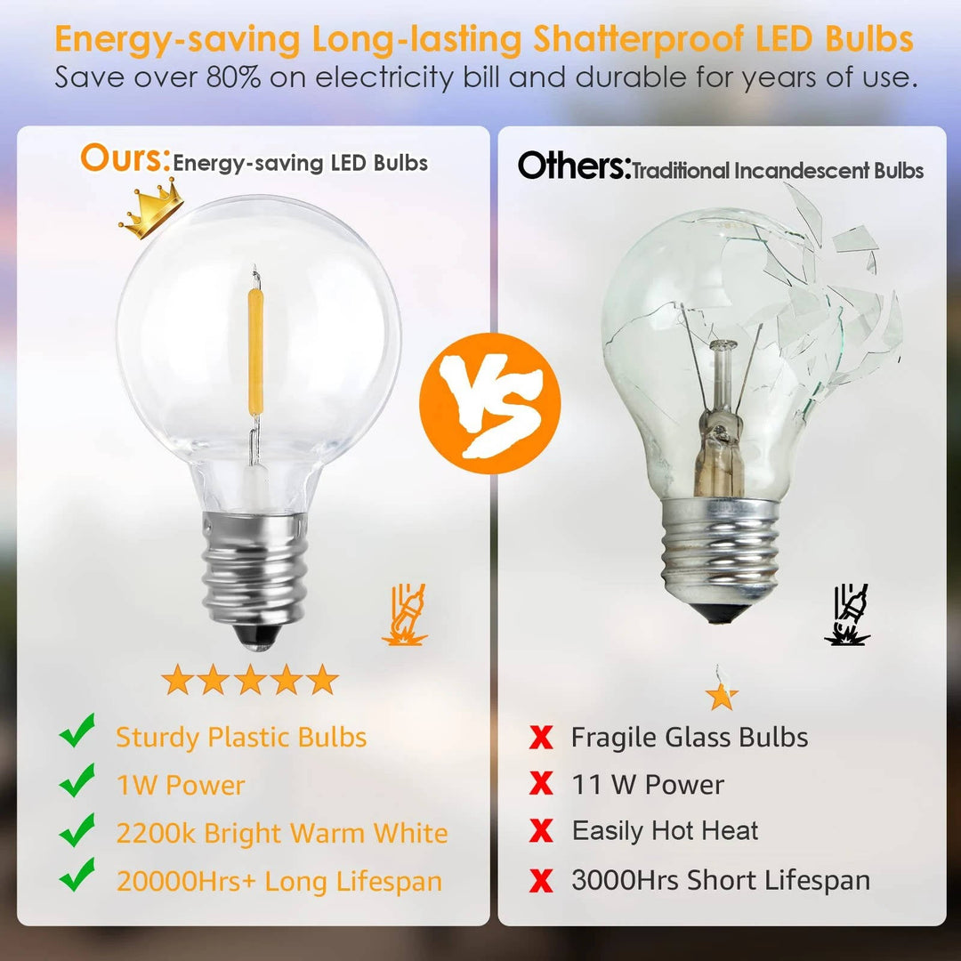 LED Ute Ljus Slingor