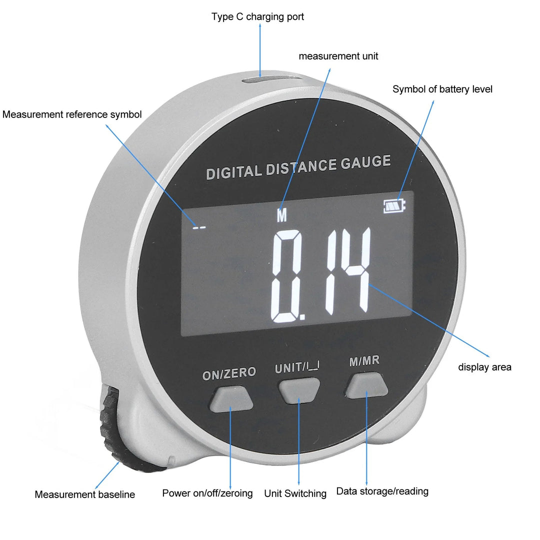 Smart Digital Mätband med LCD-display