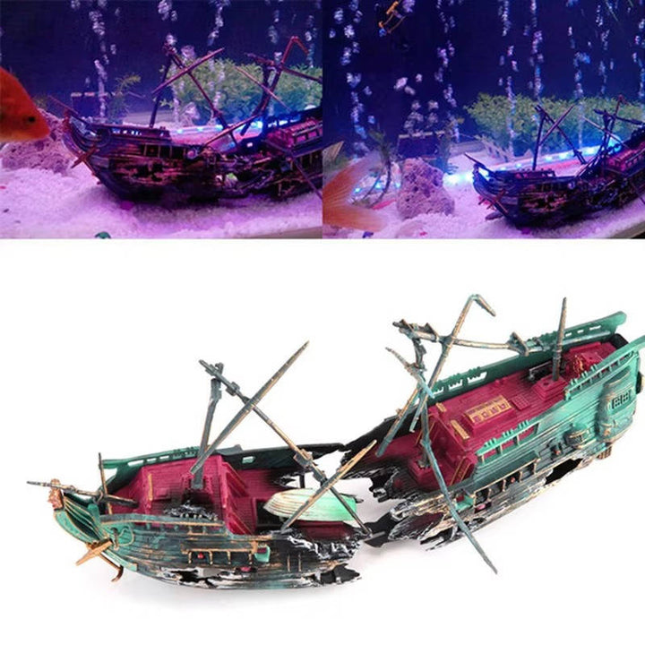 Stora Akvariedekorationer - Båt