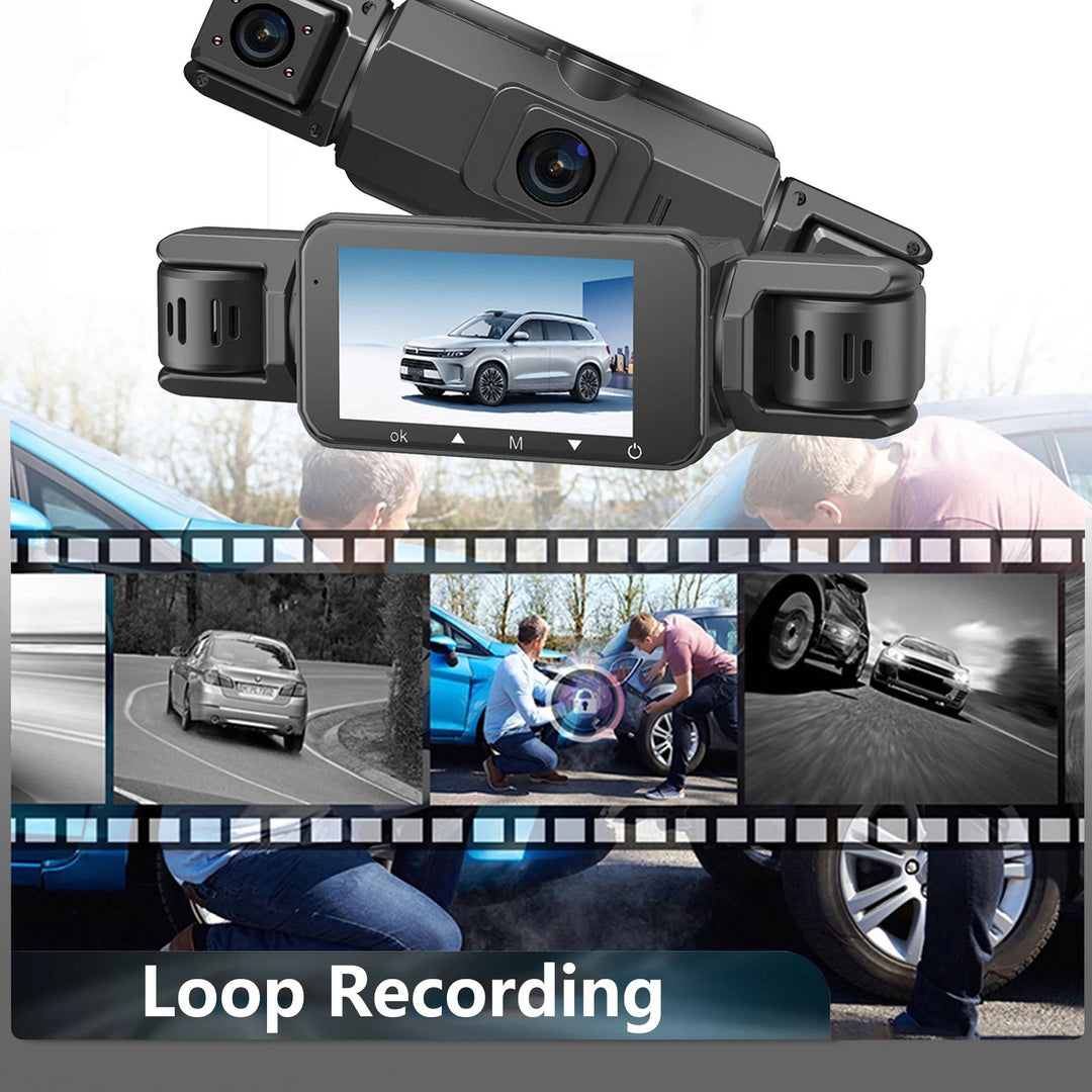 Trådlös Bil Dash Cam Fram- och Bak med Nattseende