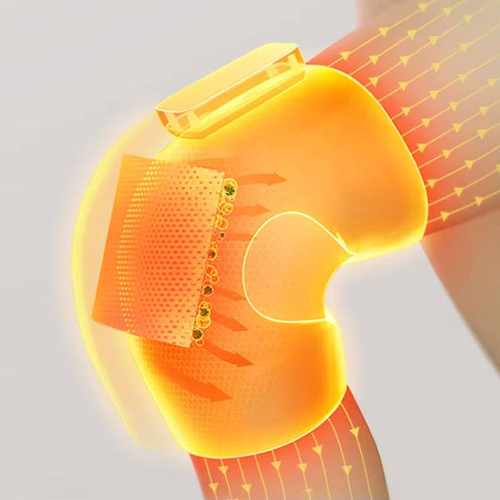 Trådlös Knä Massageapparat Med Värme Vibration För Smärtlindring