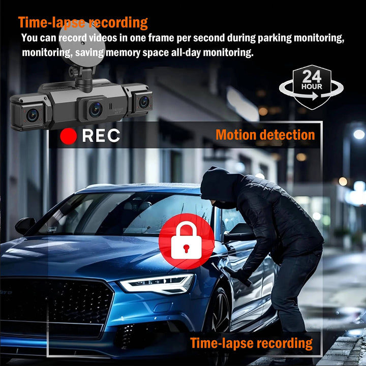 Trådlös Bil Dash Cam Fram- och Bak med Nattseende