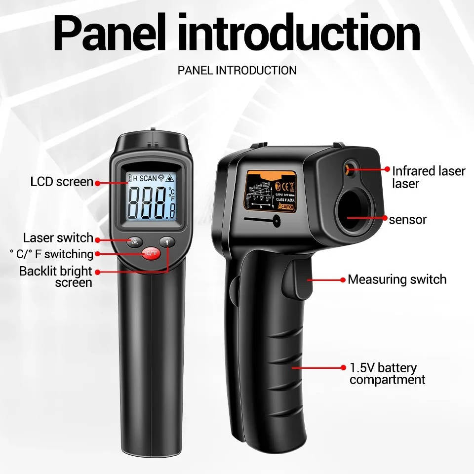 Infraröd Lasertermometer Allt-i-ett