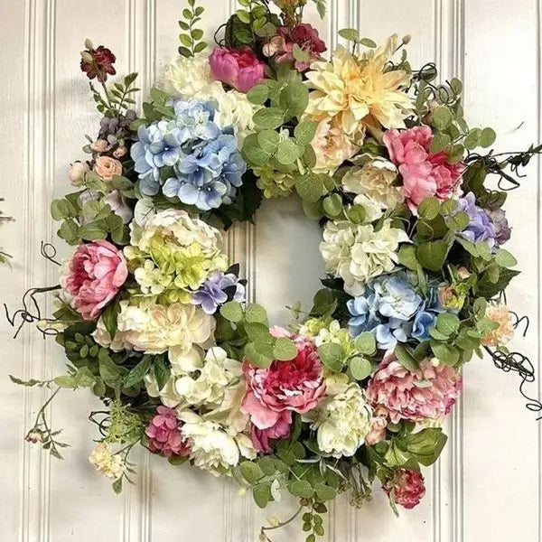 Regnbåge Hortensia Konstgjord Krans