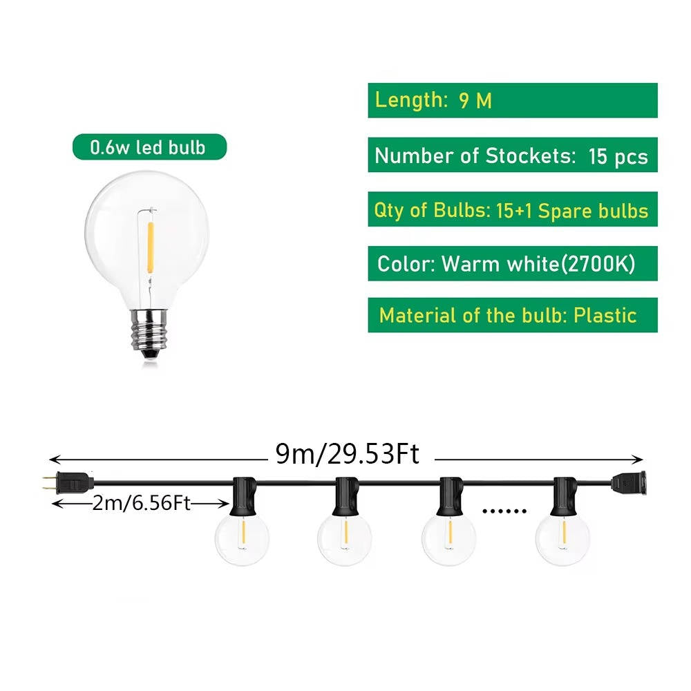 LED Ute Ljus Slingor