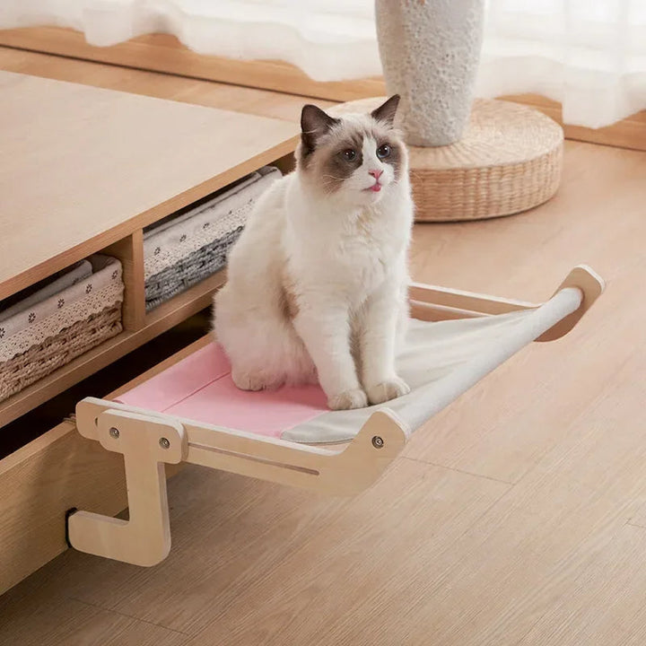 Trä Katt Hängmatta Säng