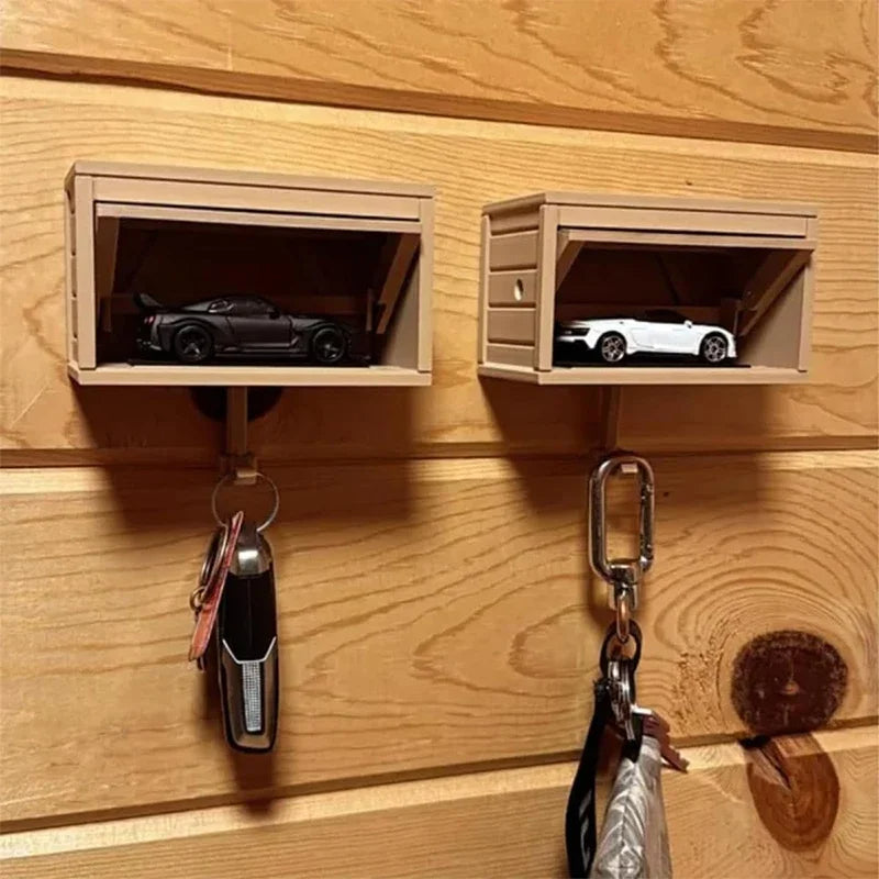 Rolig bilgarage nyckelhållare för vägg