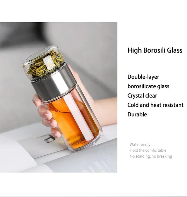 430ml Borosilikatglas Dubbelväggad Teinfuser
