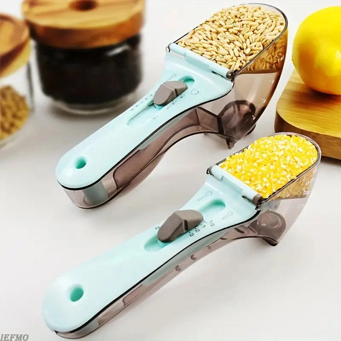 2Pcs Justerbar Mätkopp Och Mätsked