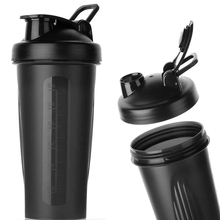 600ml läckagesäker proteinshakerflaska med blandboll