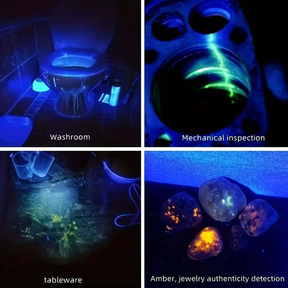 Uppladdningsbar Ultraviolet UV Ficklampa, Zoombar