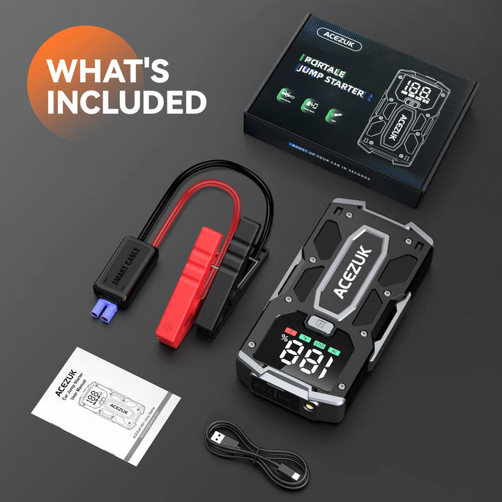 Bärbar Bilstartare med Powerbank - 3000A