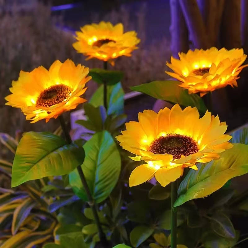 Utomhus Solsimulerings Solros Lampa
