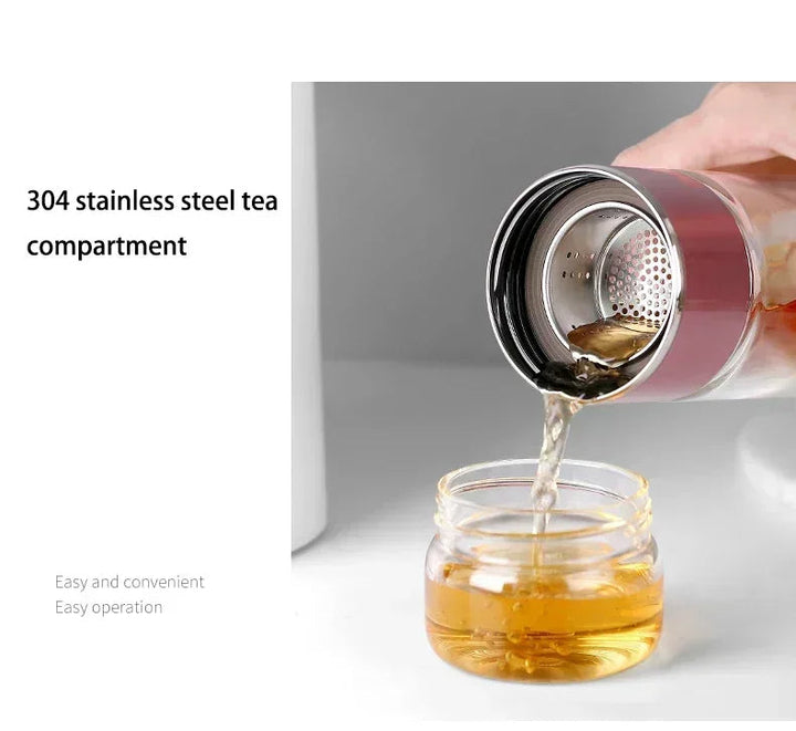 430ml Borosilikatglas Dubbelväggad Teinfuser