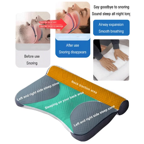 Ergonomisk Gåsdun Kudde, Cervikal Stöd Komfort Kudde, Sömnförbättrande Kudde