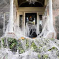 200 Kvm Spindelnät Halloween Dörrdekorationer Med Falska Spindlar