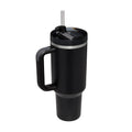 Termosmugg 1200 ml med handtag och sugrör, rostfritt stål, läckagesäker