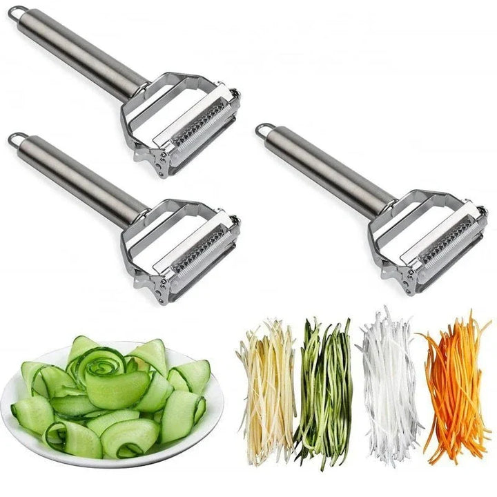 Ultra Skarp Rostfritt Stål Multifunktionell Grönsaksskalare &amp; Julienne Skärare Potatis Morots Rivare