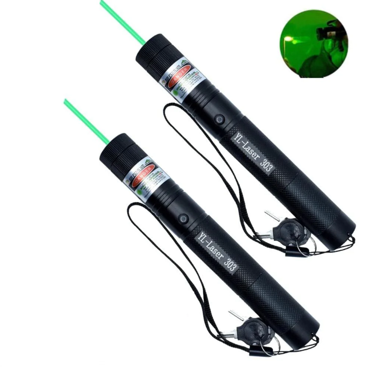 Laserpekare Hög effekt med grön och röd stråle för avstånd