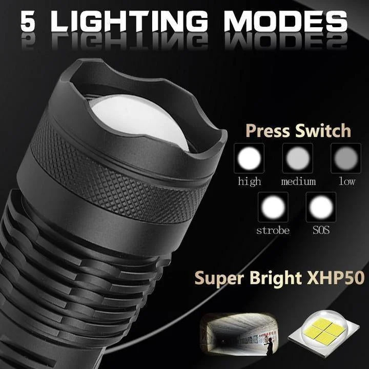 90000 Lumen Xhp50.2 Mest kraftfulla ficklampa