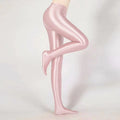 Glansiga Opaque Shiny Hög Midja Sexiga Strumpor - Hög Elastiska Smala Leggings Blyertspants