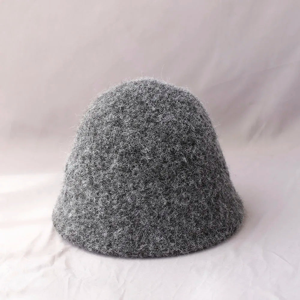 Kvinnors Vinter Ull Bucket Hat