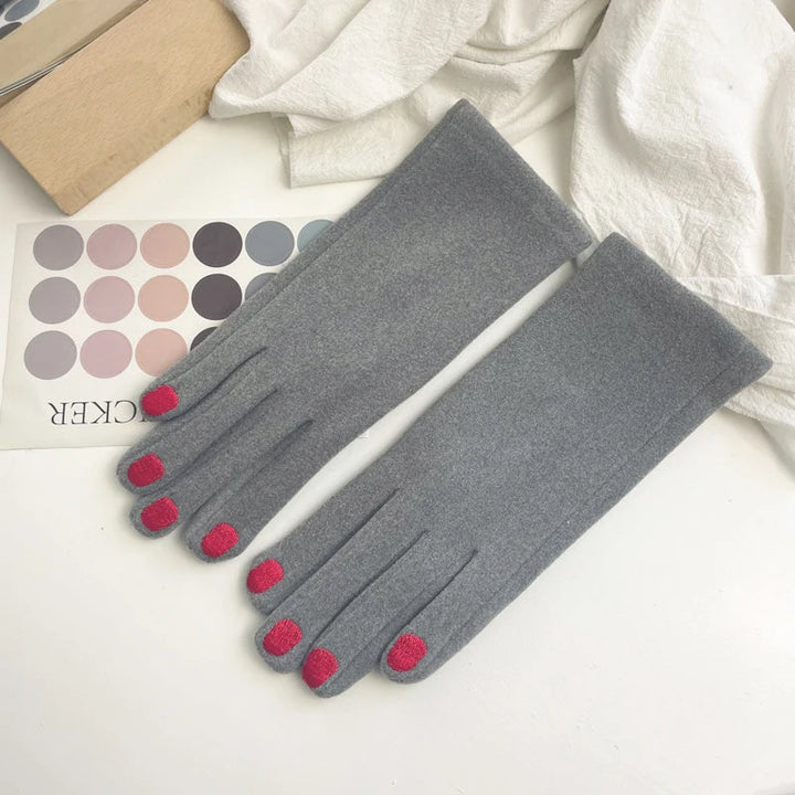 Touch Screen Vinterhandskar med Nagellack Design