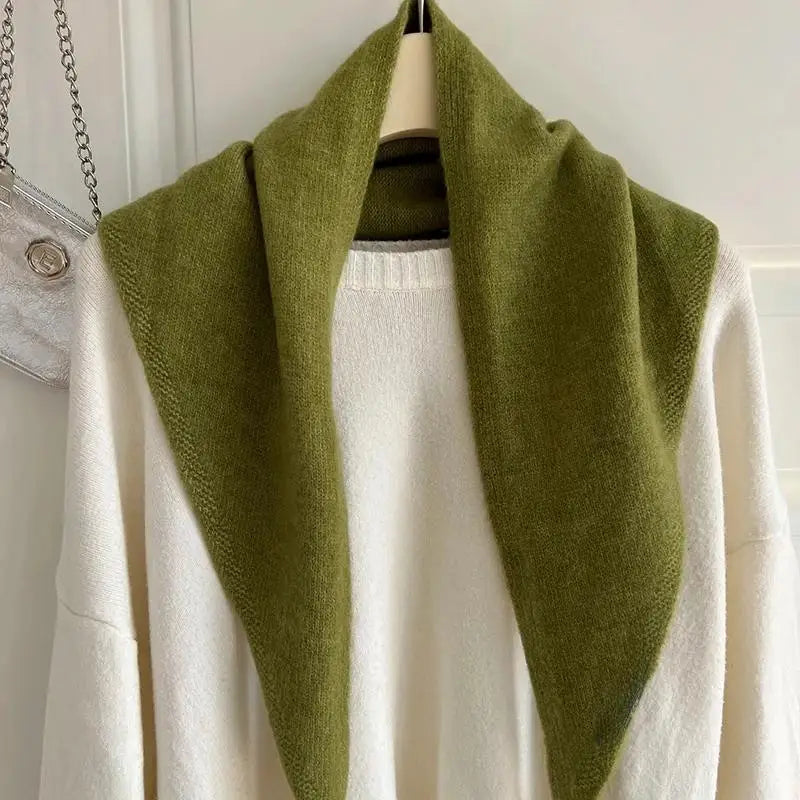 Koreansk stil stickad scarf för vinter kvinnor