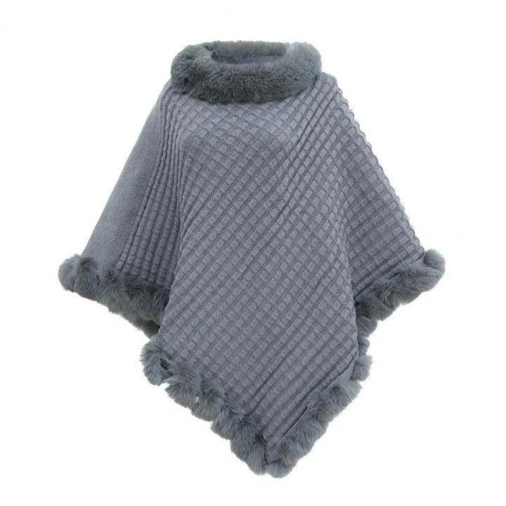Faux Fur Sjalar Cloak för Kvinnor