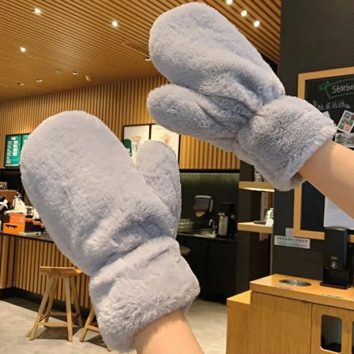 Fuzzy Pläd Vantar Vinter Varma Handskar