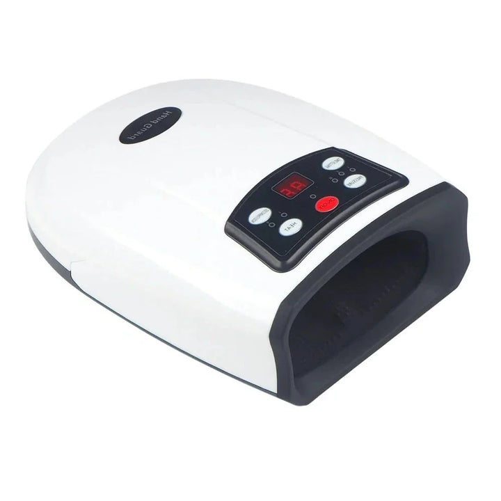 Värmd Handmassager för Artrit Fysioterapi Utrustning Pressoterapi Handmassager med Luftkompression Finger Massager