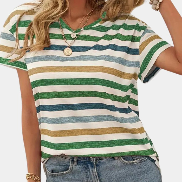 Avslappnad Randig T-shirt för Kvinnor
