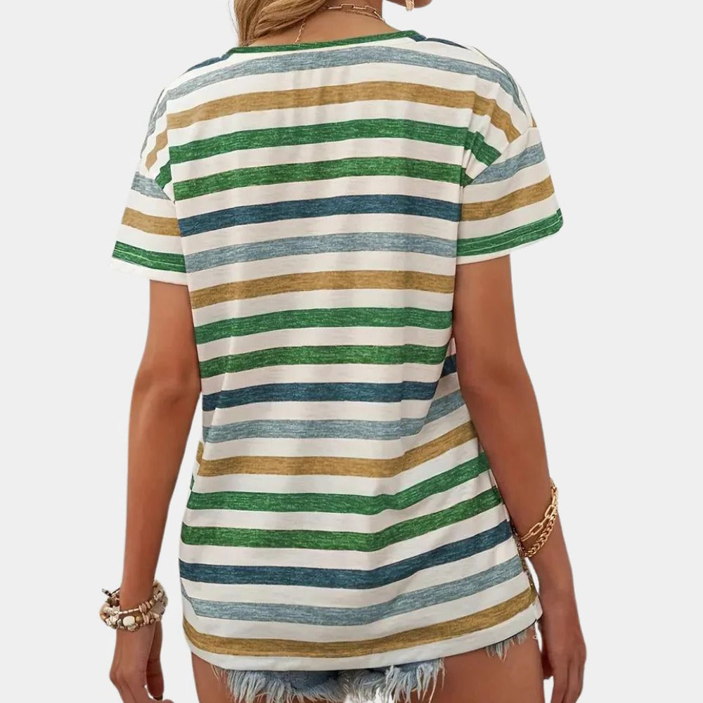 Avslappnad Randig T-shirt för Kvinnor