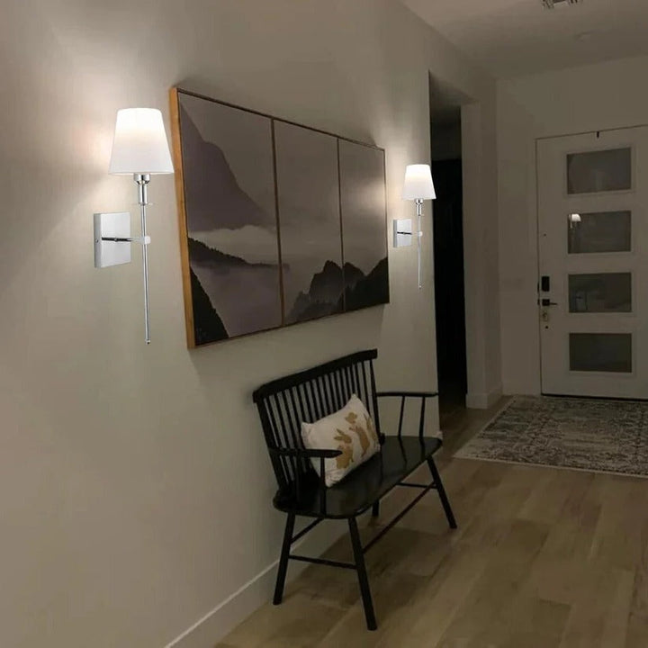Uppladdningsbar Trådlös Vägglampa Set (2 Pack) - Batteridriven Belysning för Inomhus och Utomhus för Hem, Terrass och Trädgård