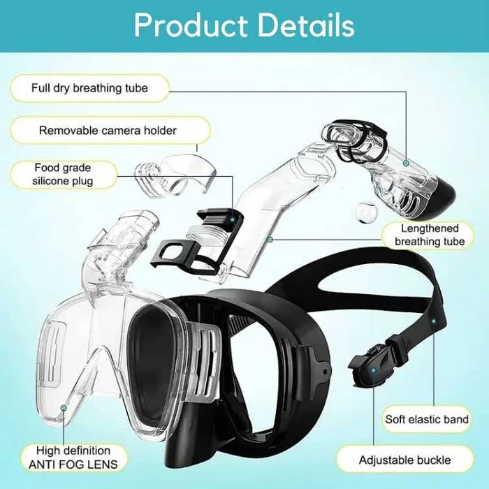 Snorkelmask med Torrtoppssystem