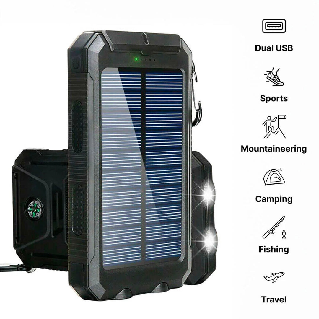 Solcellsladdare Vattentålig Power Bank